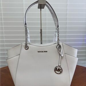 Michael Kors White Tote Bag